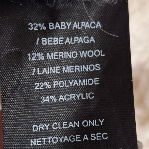 Peachoo+Krejberg Ivory Chunky Knit Split Side Turtleneck Sweater size M - Picture 7 of 7